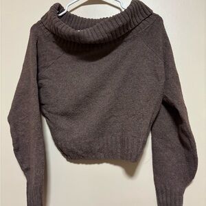 Hollister Chocolate Brown Cowl Neck Sweater